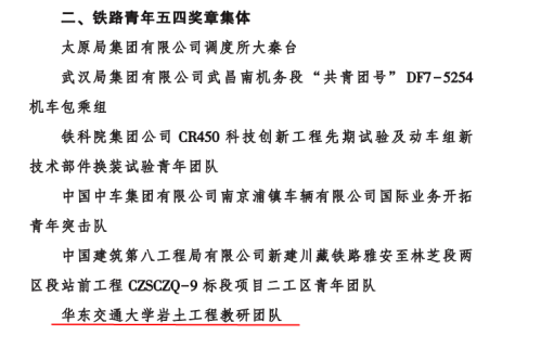 扎进红土地 筑基新赣鄱——记第22届铁路青年五四奖章集体世界杯官网岩土工程教研团队